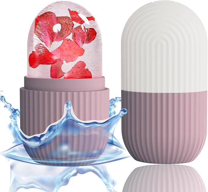 Ice Face Roller Ice Cube Beauty Massage Silicone Ice Mold For Eye Puffiness Ice Facial Roller Shrink Pores