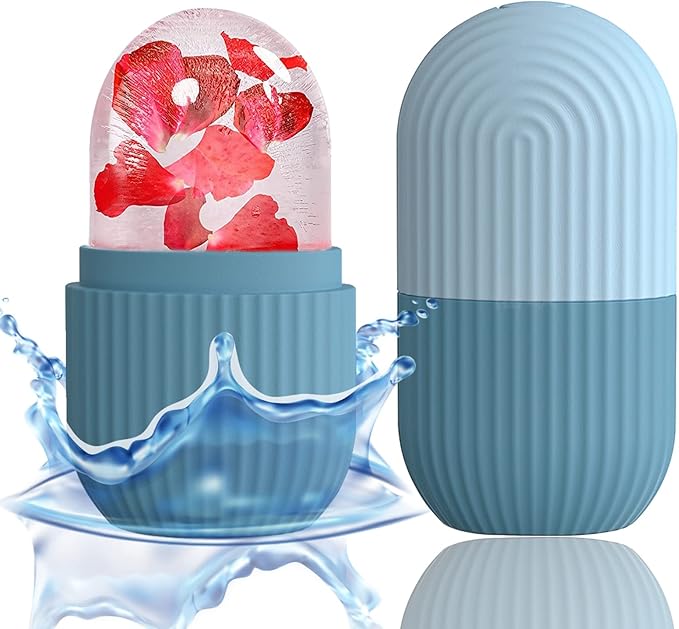 Ice Face Roller Ice Cube Beauty Massage Silicone Ice Mold For Eye Puffiness Ice Facial Roller Shrink Pores