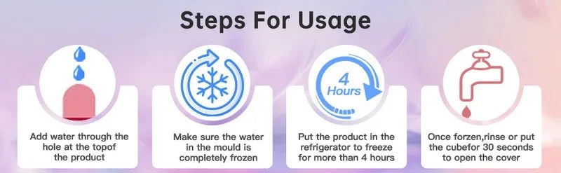 Ice Face Roller Facial Skincare Set, Stainless Steel Facial Gua Sha Face Tool Face Massage Mold Cube